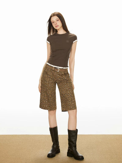 Ada Leopard Print Mid-Length Shorts-korean-fashion-Shorts-Ada's Closet-OH Garments