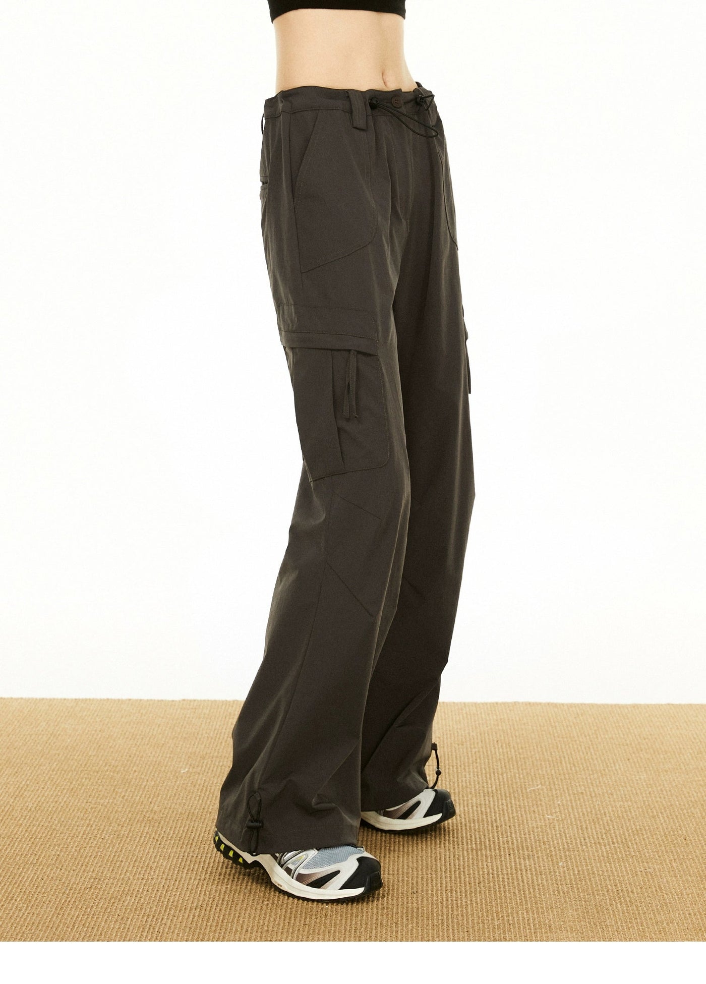 Ada Low Waist Wide-Leg Cargo Pants-korean-fashion-Pants-Ada's Closet-OH Garments