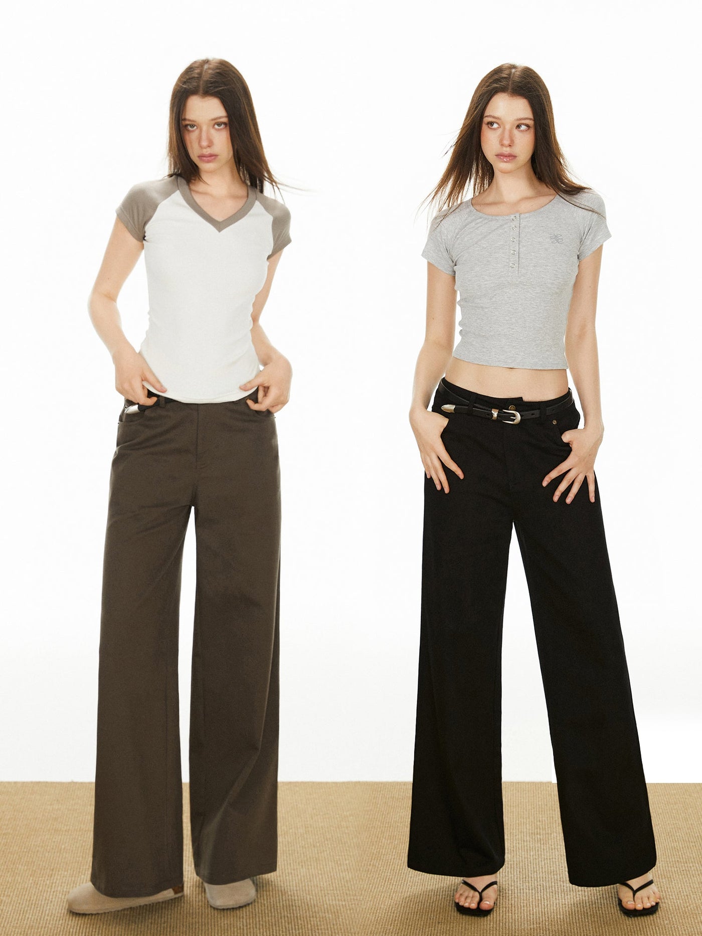 Ada Low-Waisted Wide Pants-korean-fashion-Pants-Ada's Closet-OH Garments