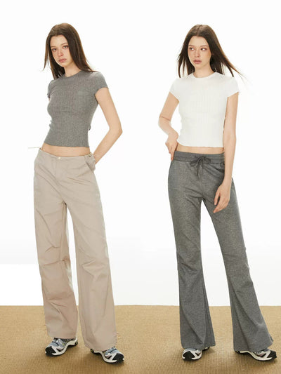 Ada Round Neck Slim Fit Cropped T-Shirt-korean-fashion-T-Shirt-Ada's Closet-OH Garments