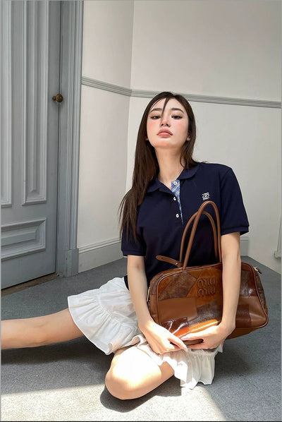 Agam Boxy Cut Casual Polo-korean-fashion-Polo-Agam's Closet-OH Garments
