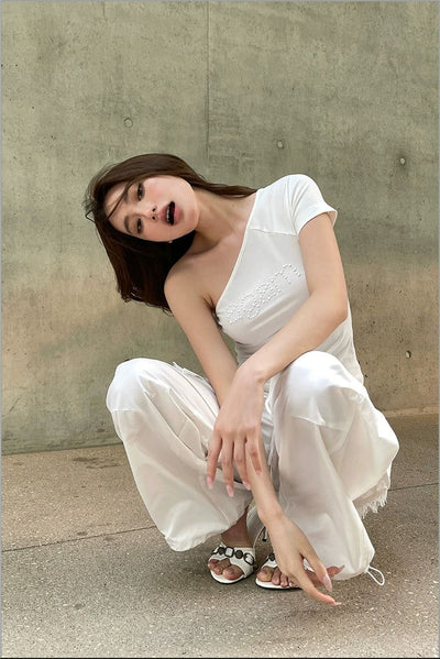 Agam One Shoulder Basic Blouse-korean-fashion-Blouse-Agam's Closet-OH Garments