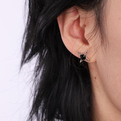 Apom Black and White Sparkle Earrings-korean-fashion-Earrings-Apom's Closet-OH Garments