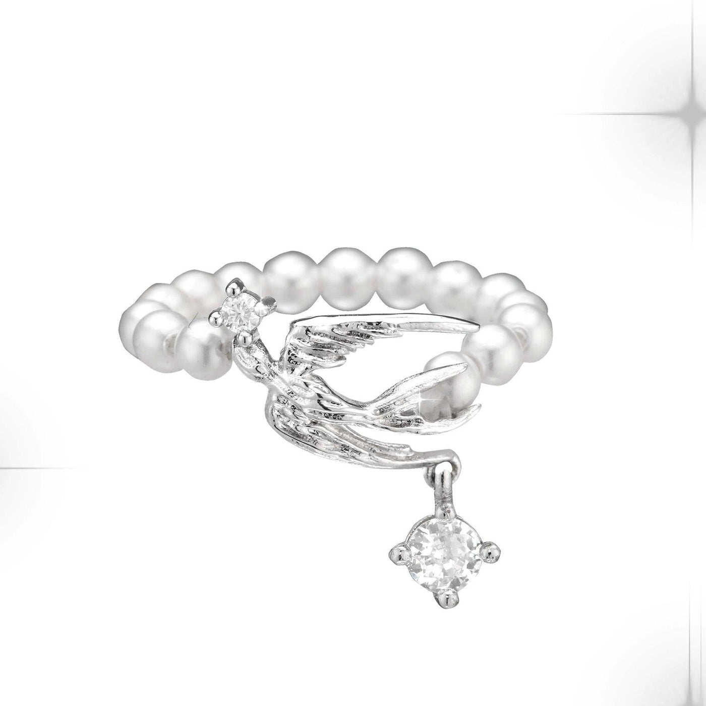 Apom Flying Bird Pearl Ring-korean-fashion-Ring-Apom's Closet-OH Garments