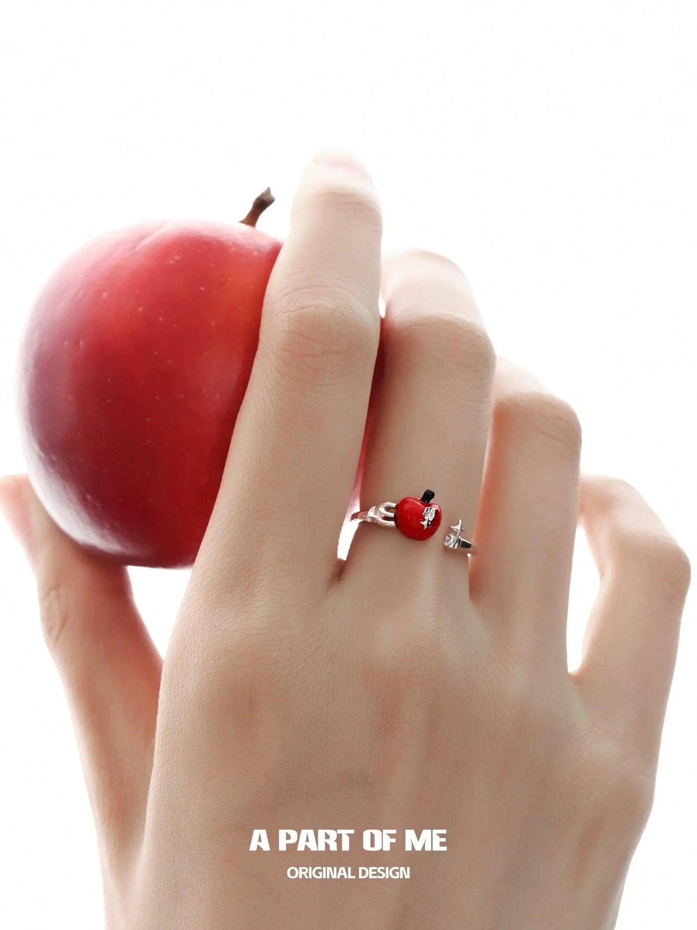 Apom Fork & Apple Ring-korean-fashion-Ring-Apom's Closet-OH Garments