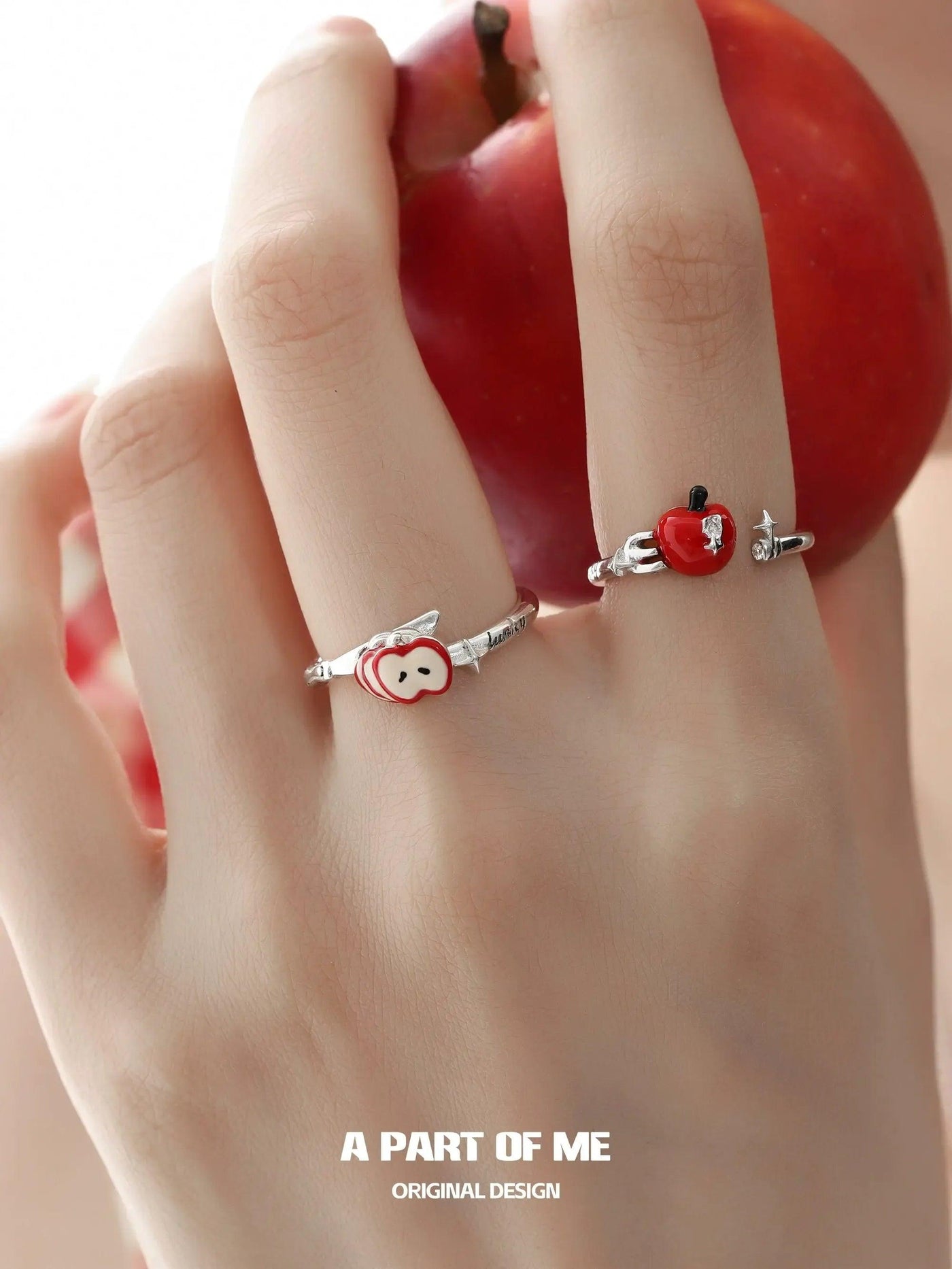 Apom Fork & Apple Ring-korean-fashion-Ring-Apom's Closet-OH Garments
