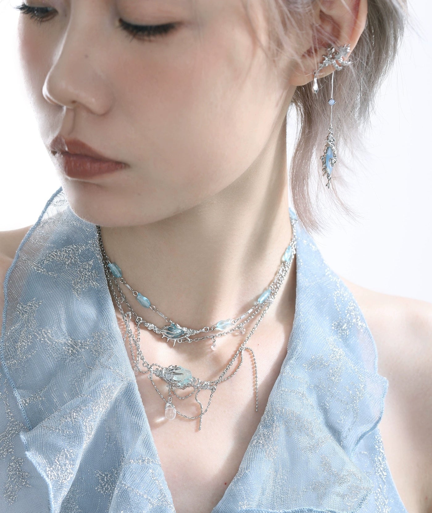 Apom Melted Oceanic Fish Necklace-korean-fashion-Necklace-Apom's Closet-OH Garments