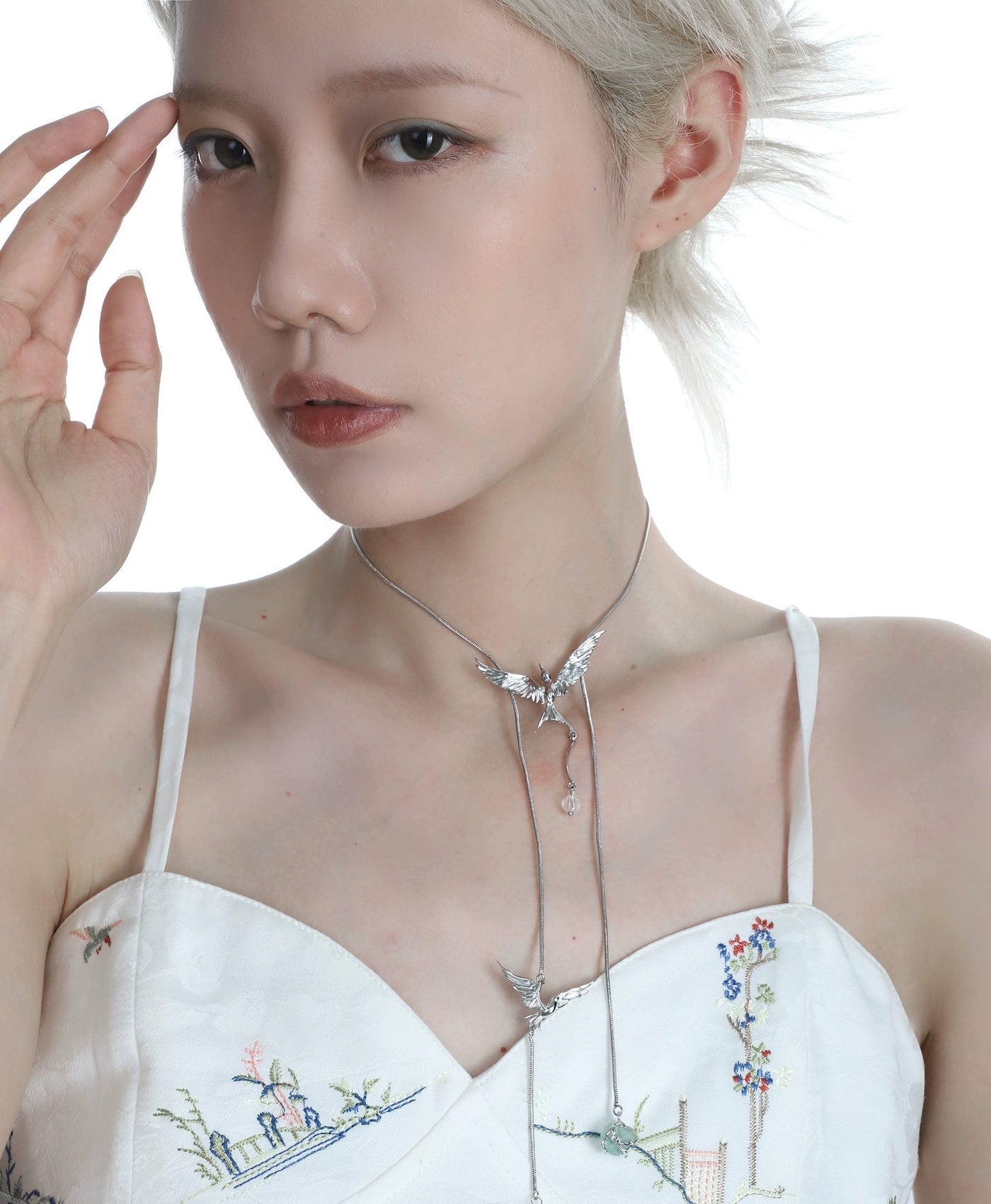 Apom Metallic Wrapped Stones Necklace-korean-fashion-Necklace-Apom's Closet-OH Garments