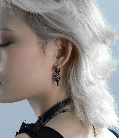 Apom Raven & Rose Earrings-korean-fashion-Earrings-Apom's Closet-OH Garments