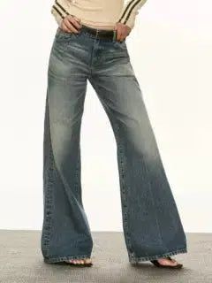 Arise Faded Thigh Wide Leg Jeans-korean-fashion-Jeans-Arise's Closet-OH Garments