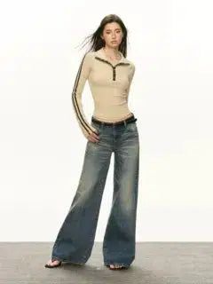 Arise Faded Thigh Wide Leg Jeans-korean-fashion-Jeans-Arise's Closet-OH Garments