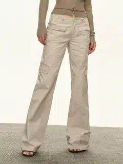 Arise Flap Pockets Workwear Cargo Pants-korean-fashion-Pants-Arise's Closet-OH Garments