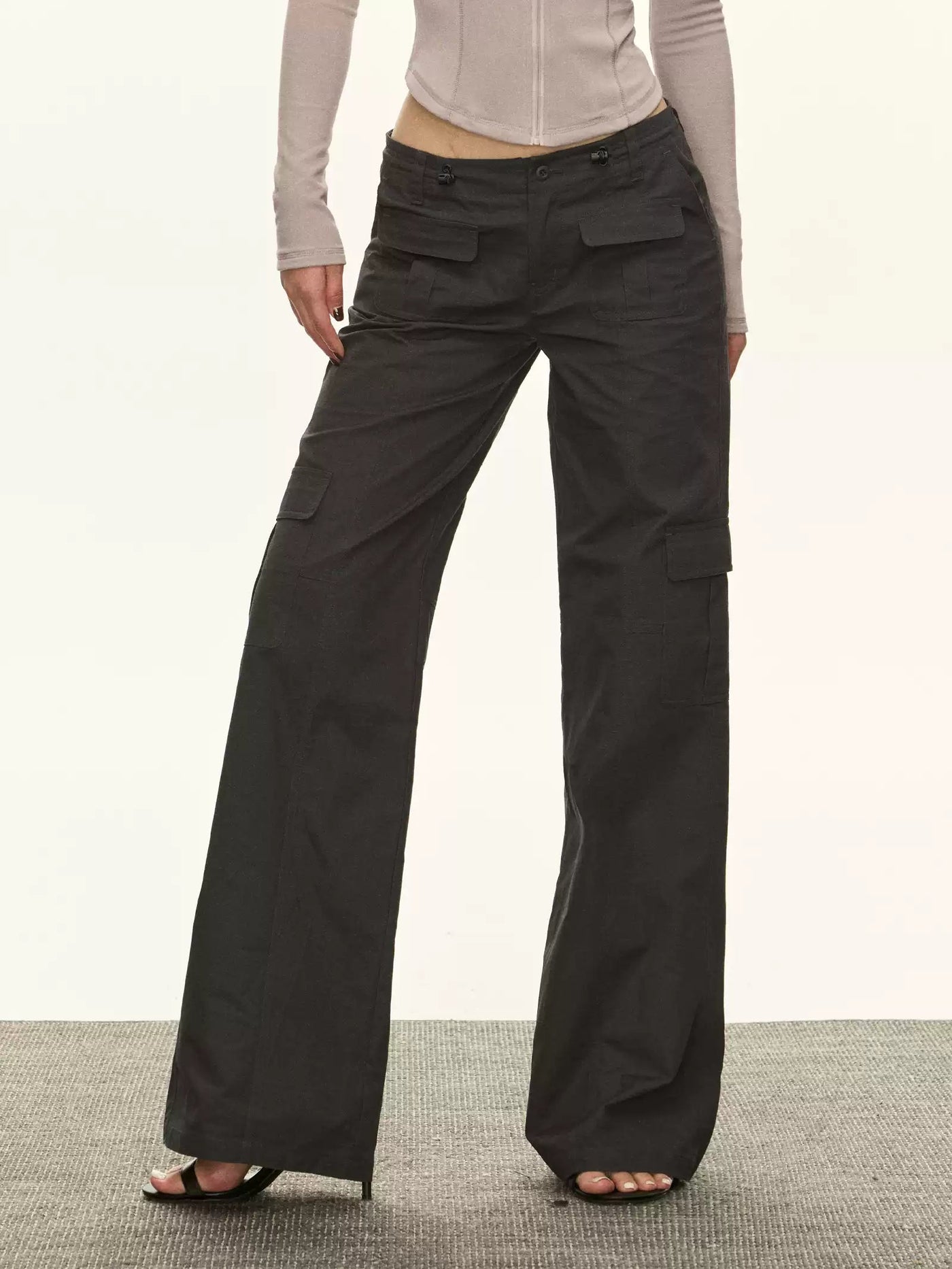 Arise Flap Pockets Workwear Cargo Pants-korean-fashion-Pants-Arise's Closet-OH Garments