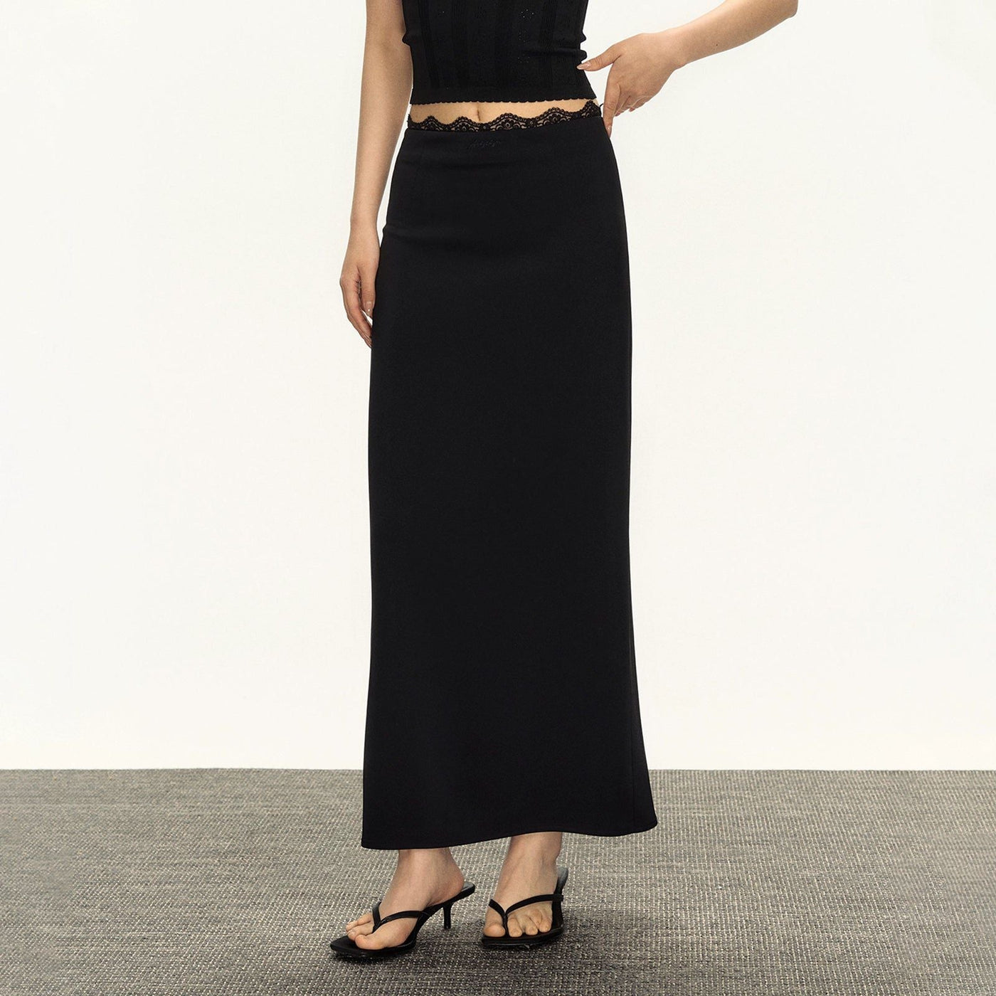 Arise Laced Waist Long Skirt-korean-fashion-Skirt-Arise's Closet-OH Garments