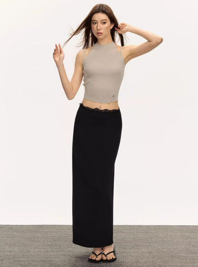 Arise Laced Waist Long Skirt-korean-fashion-Skirt-Arise's Closet-OH Garments