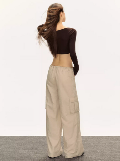 Arise Neat Drawstring Cargo Pants-korean-fashion-Pants-Arise's Closet-OH Garments