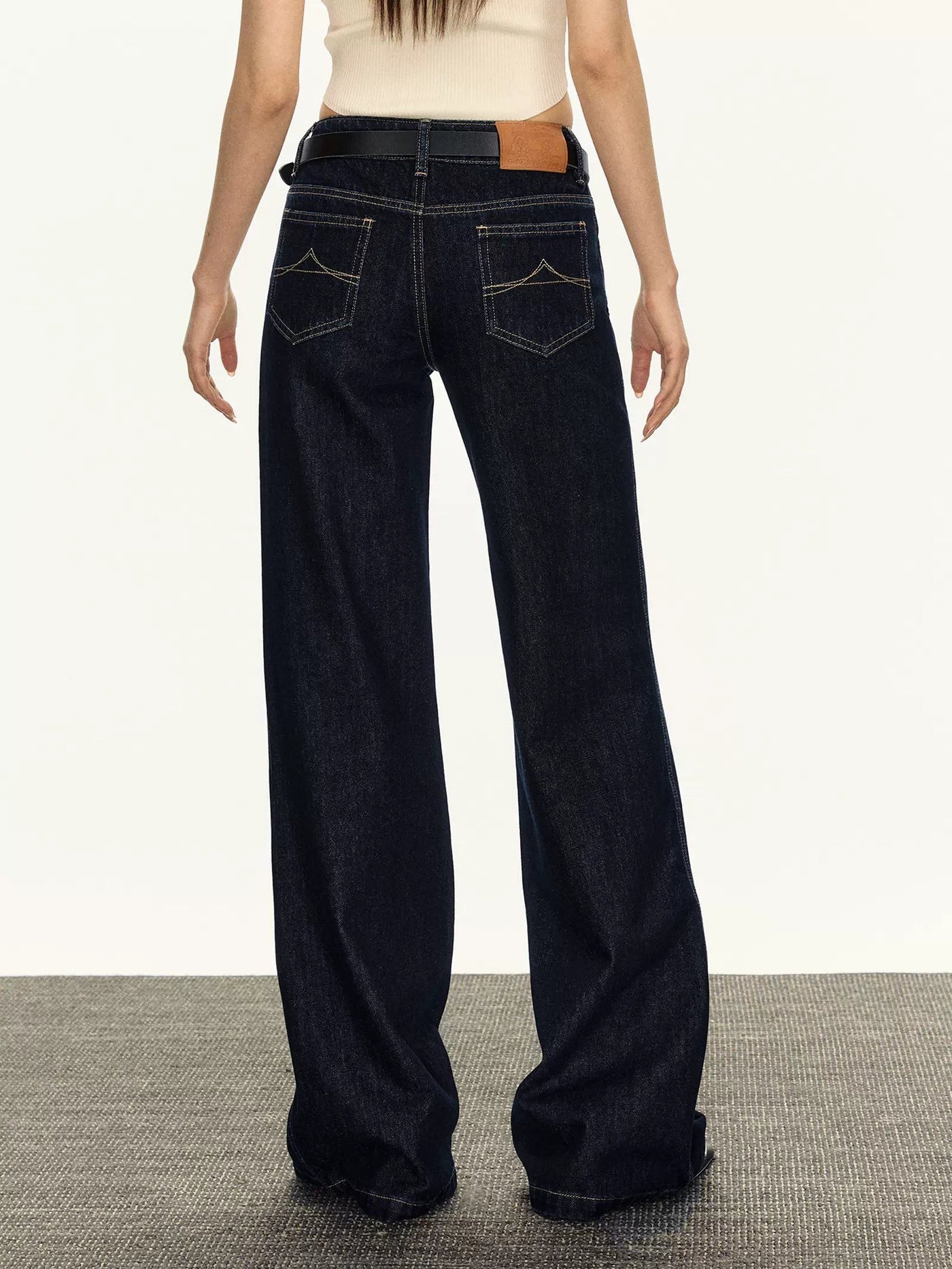 Arise Solid Color Straight WIde Jeans-korean-fashion-Jeans-Arise's Closet-OH Garments