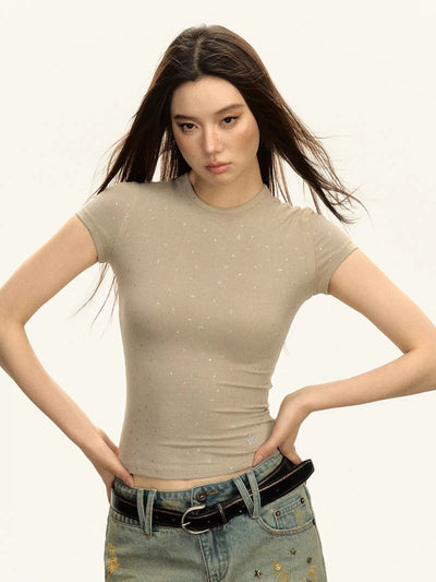 Arise Star Full-Print Knitted T-Shirt-korean-fashion-T-Shirt-Arise's Closet-OH Garments