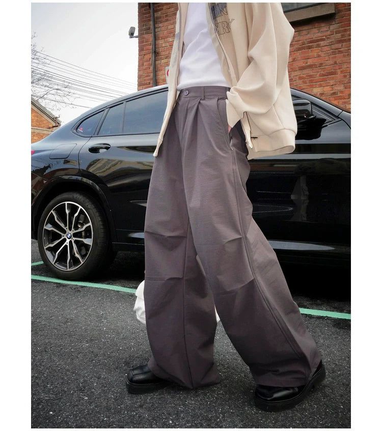 Bang Buttoned Wide Leg Cut Pants-korean-fashion-Pants-Bang's Closet-OH Garments