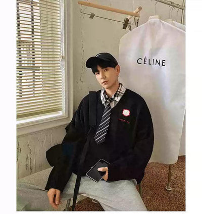 Bang College Style Embroidered Sweater-korean-fashion-Sweater-Bang's Closet-OH Garments