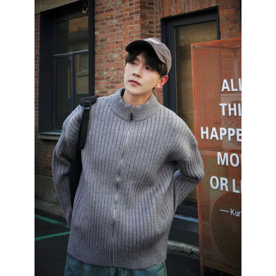 Bang Lined Zippered Sweater-korean-fashion-Sweater-Bang's Closet-OH Garments