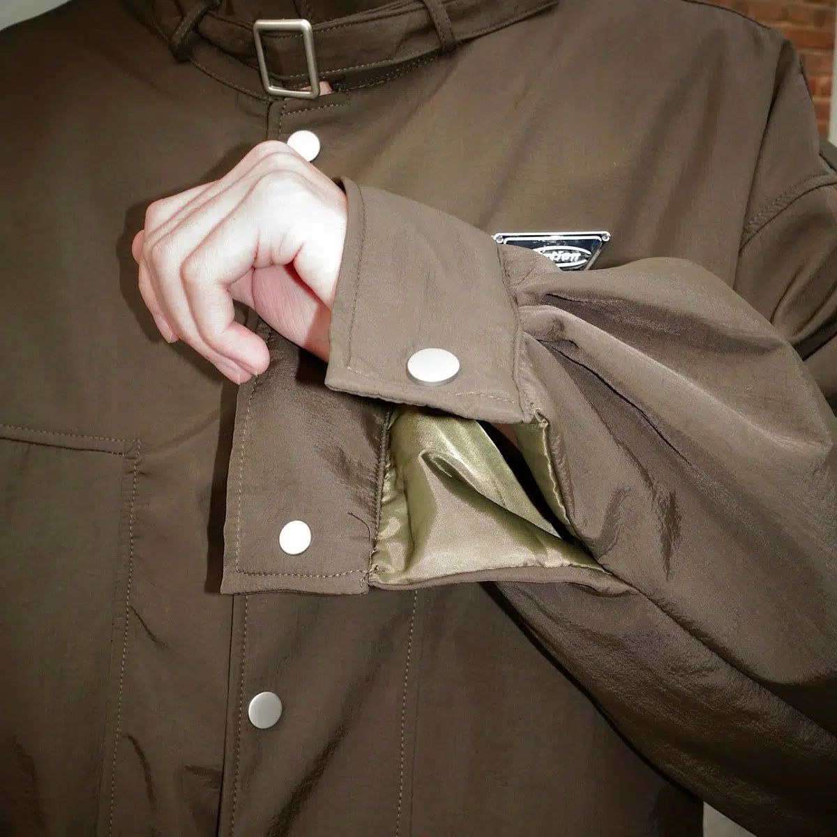 Bang Neck Strap Belt Jacket-korean-fashion-Jacket-Bang's Closet-OH Garments