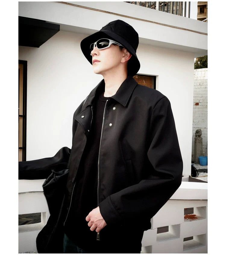Bang Ruched Hem Pockets Jacket-korean-fashion-Jacket-Bang's Closet-OH Garments