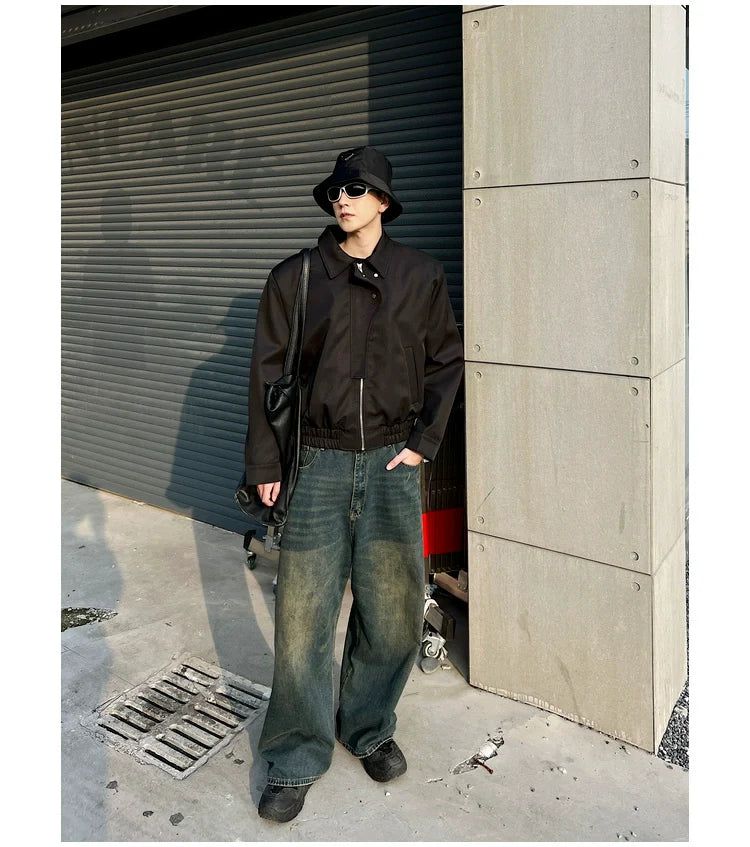 Bang Ruched Hem Pockets Jacket-korean-fashion-Jacket-Bang's Closet-OH Garments