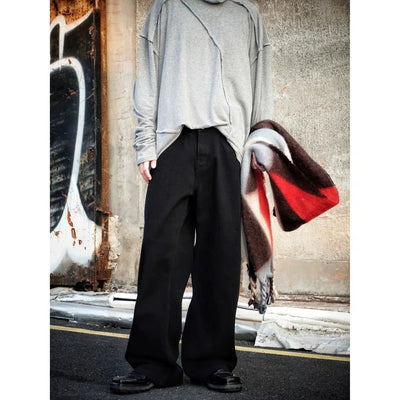 Bang Solid Color Wide Leg Pants-korean-fashion-Pants-Bang's Closet-OH Garments