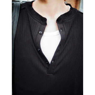 Bang Thin Lined Detail T-Shirt-korean-fashion-T-Shirt-Bang's Closet-OH Garments