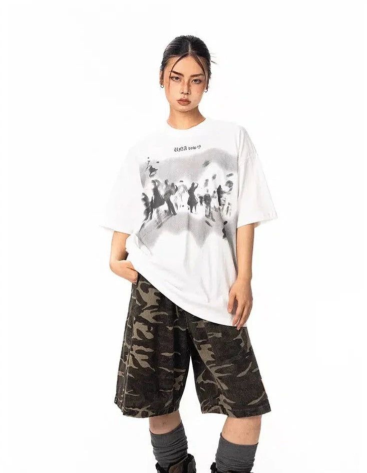 BB Abstract Shadow T-Shirt-korean-fashion-T-Shirt-BB's Closet-OH Garments