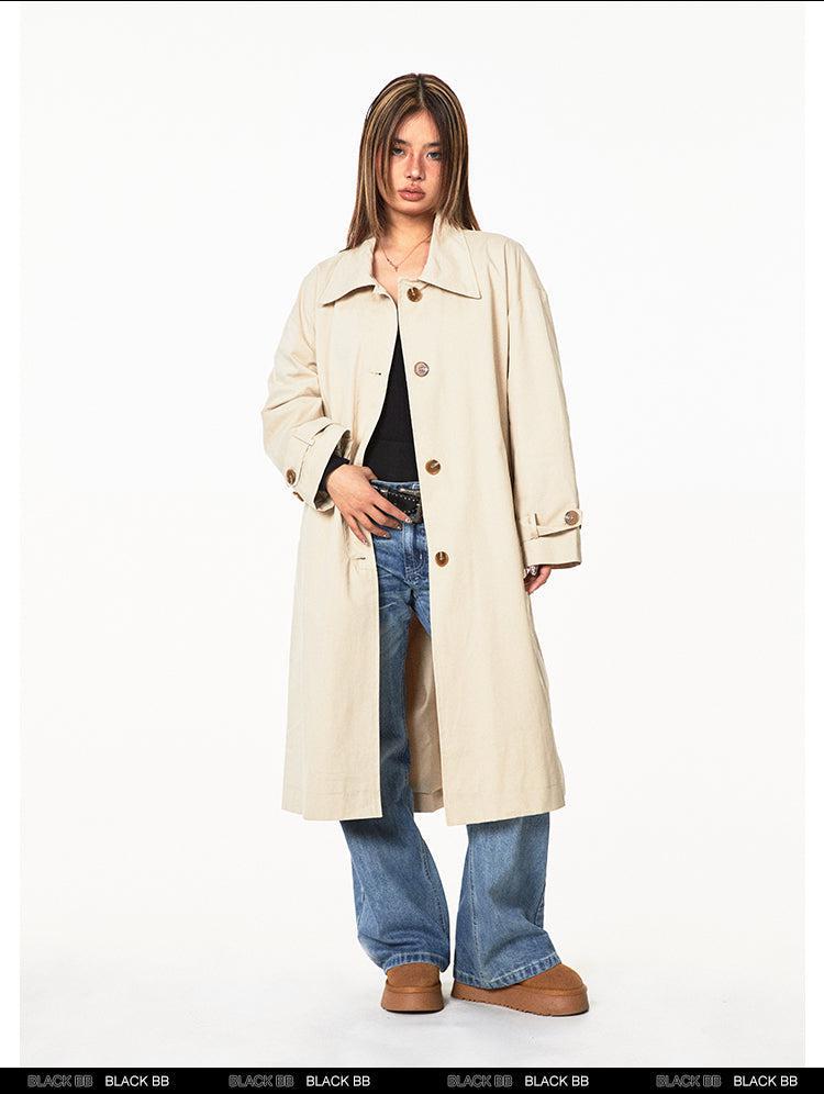 BB Basic Belted Trench Coat-korean-fashion-Long Coat-BB's Closet-OH Garments