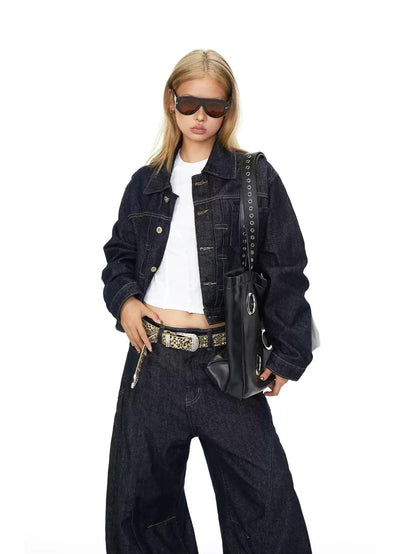 BB Basic Cropped Denim Jacket-korean-fashion-Jacket-BB's Closet-OH Garments
