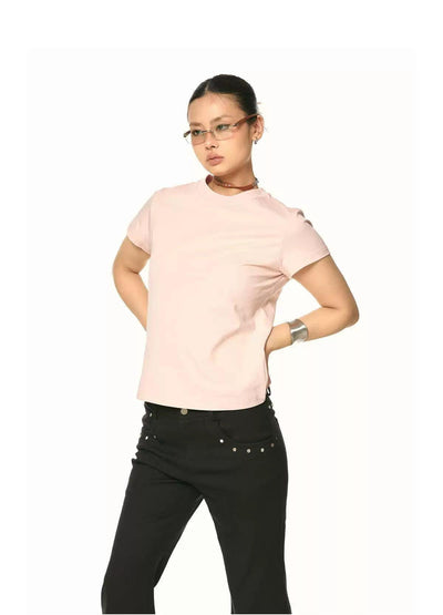 BB Basic Cropped T-Shirt-korean-fashion-T-Shirt-BB's Closet-OH Garments
