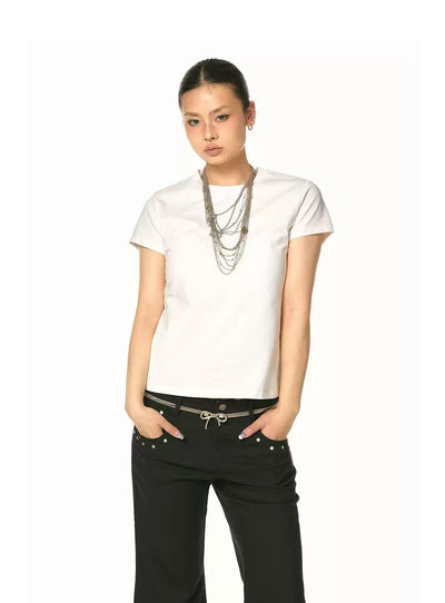 BB Basic Cropped T-Shirt-korean-fashion-T-Shirt-BB's Closet-OH Garments