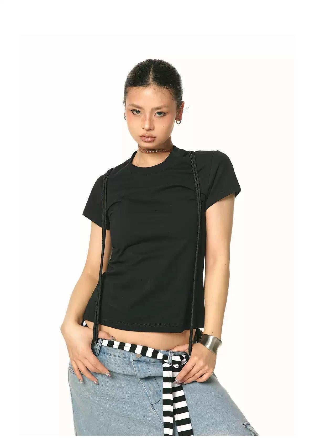 BB Basic Cropped T-Shirt-korean-fashion-T-Shirt-BB's Closet-OH Garments