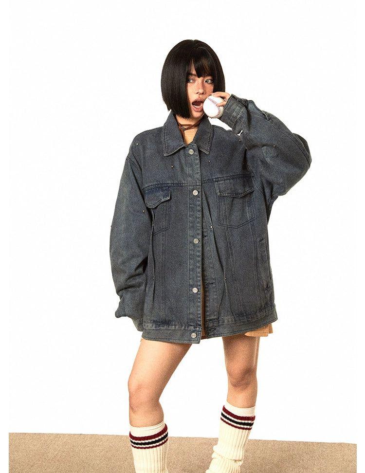 BB Breast Pocket Denim Jacket-korean-fashion-Jacket-BB's Closet-OH Garments