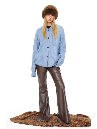 BB Cable Knit Buttoned Sweater-korean-fashion-Sweater-BB's Closet-OH Garments