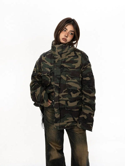 BB Camouflage Front Pocket Denim Jacket-korean-fashion-Jacket-BB's Closet-OH Garments
