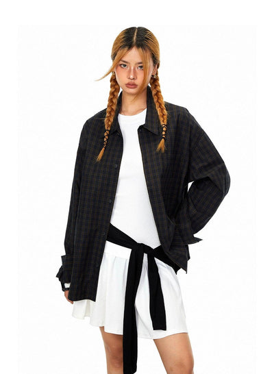 BB Casual Plaid Pattern Shirt-korean-fashion-Shirt-BB's Closet-OH Garments