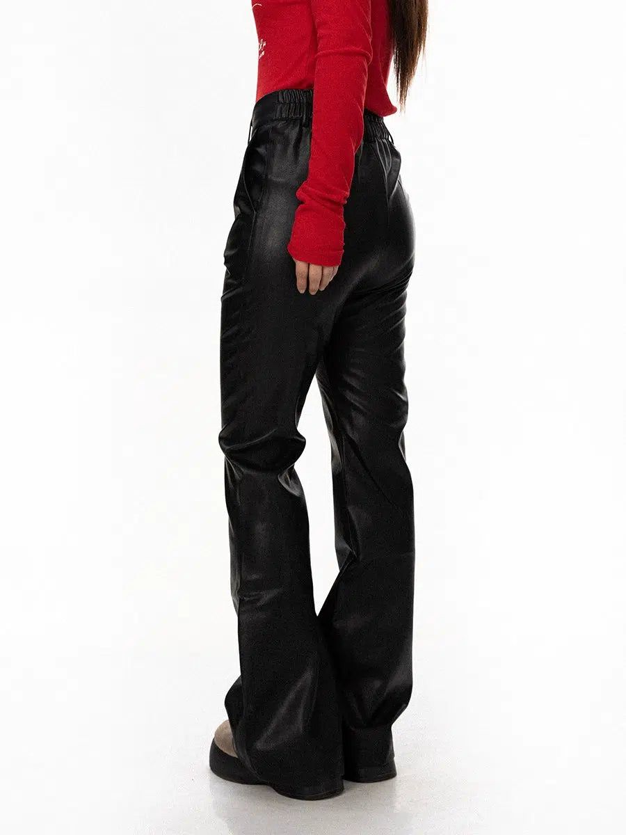 BB Casual Slim High Waisted Leather Pants-korean-fashion-Pants-BB's Closet-OH Garments
