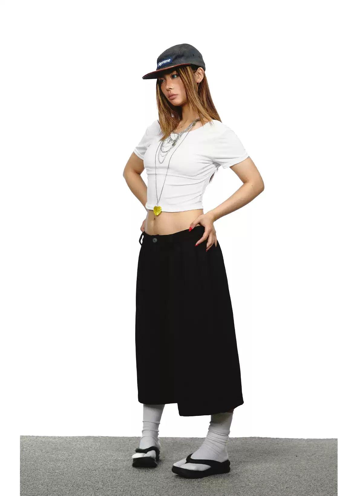 BB Classic Mid-Length Wide Shorts-korean-fashion-Shorts-BB's Closet-OH Garments