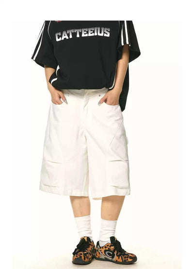 BB Clean Fit Wide Leg Cargo Shorts-korean-fashion-Shorts-BB's Closet-OH Garments
