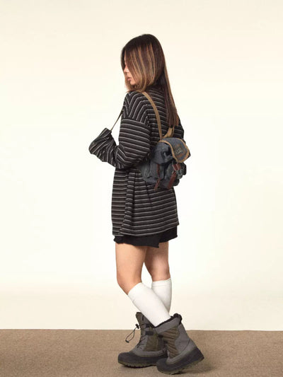 BB Cozy Striped Long Sleeve T-Shirt-korean-fashion-T-Shirt-BB's Closet-OH Garments