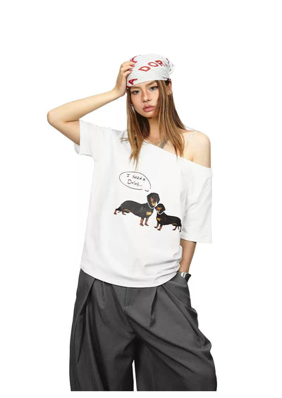 BB Dachshund Graphic T-Shirt-korean-fashion-T-Shirt-BB's Closet-OH Garments