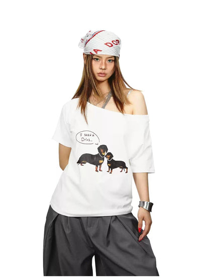 BB Dachshund Graphic T-Shirt-korean-fashion-T-Shirt-BB's Closet-OH Garments