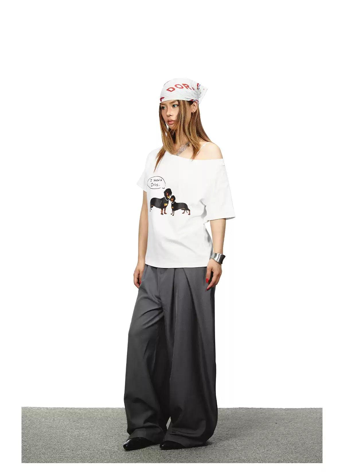 BB Dachshund Graphic T-Shirt-korean-fashion-T-Shirt-BB's Closet-OH Garments