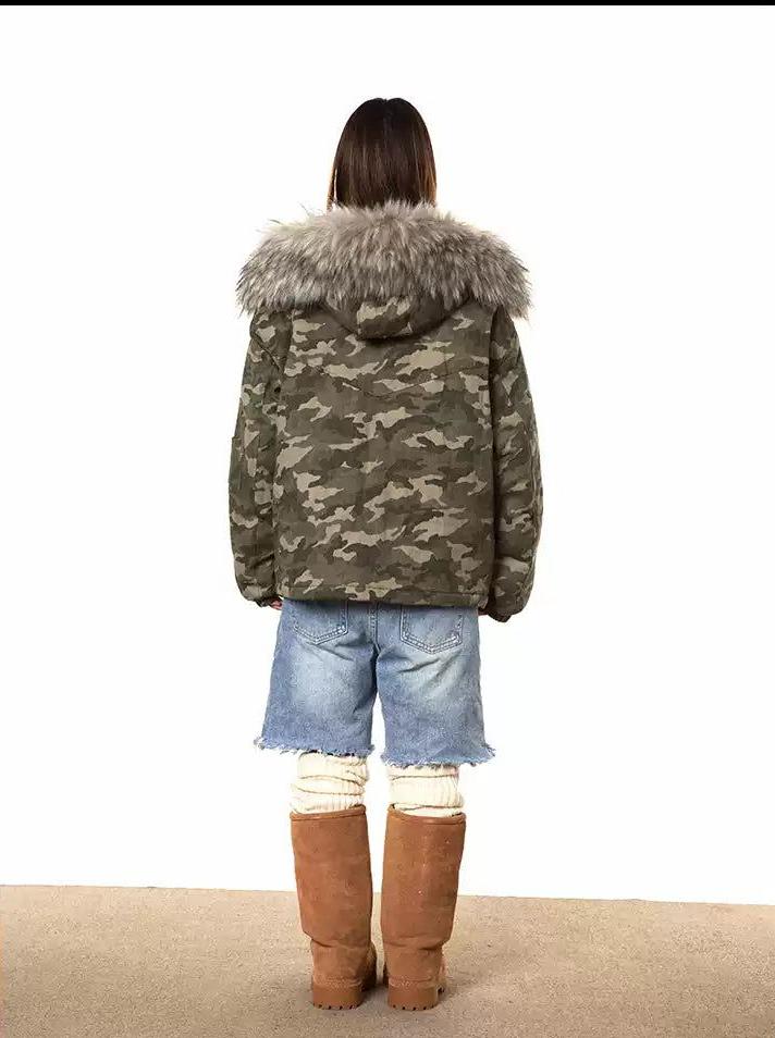 BB Detachable Fur Collar Hooded Camouflage Jacket-korean-fashion-Jacket-BB's Closet-OH Garments