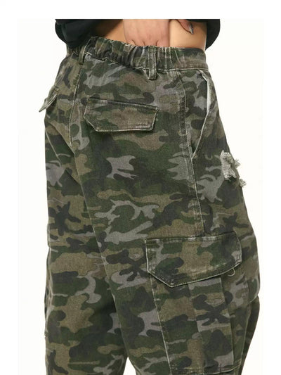 BB Distressed Camo Cargo Shorts-korean-fashion-Shorts-BB's Closet-OH Garments