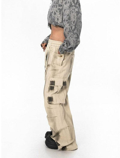 BB Distressed Washed Elastic Track Pants-korean-fashion-Pants-BB's Closet-OH Garments
